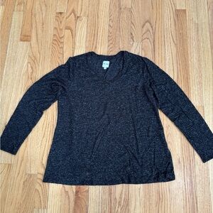 Nic + Zoe Black Long Sleeve Top